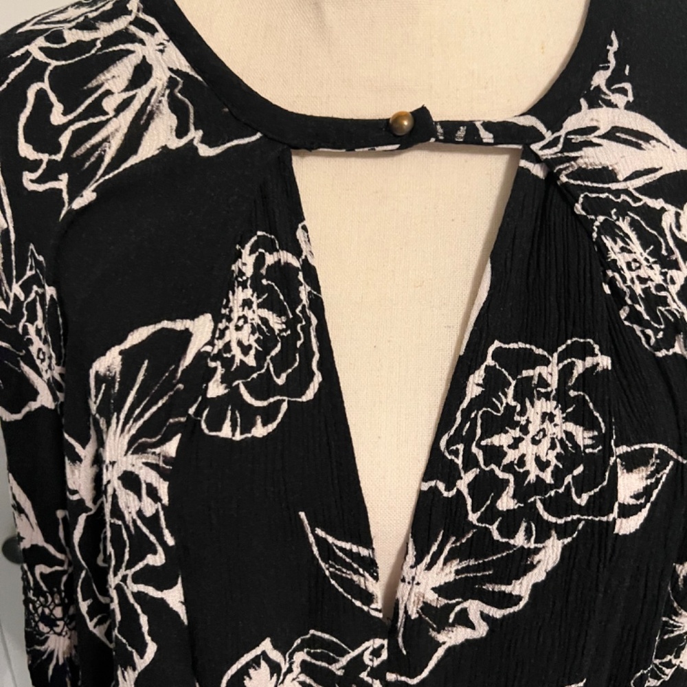 FREE PEOPLE, FLORAL TUNIC DRESS, SIZE L - Picture 4 of 9